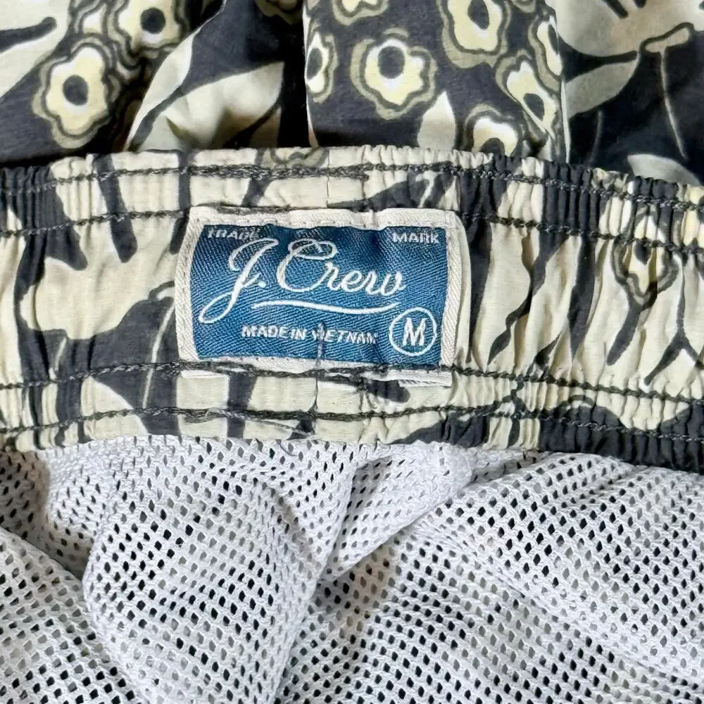 J. Crew Men's Medium Swimwear Multicolored Tropical Print Swimming Trunks Shorts